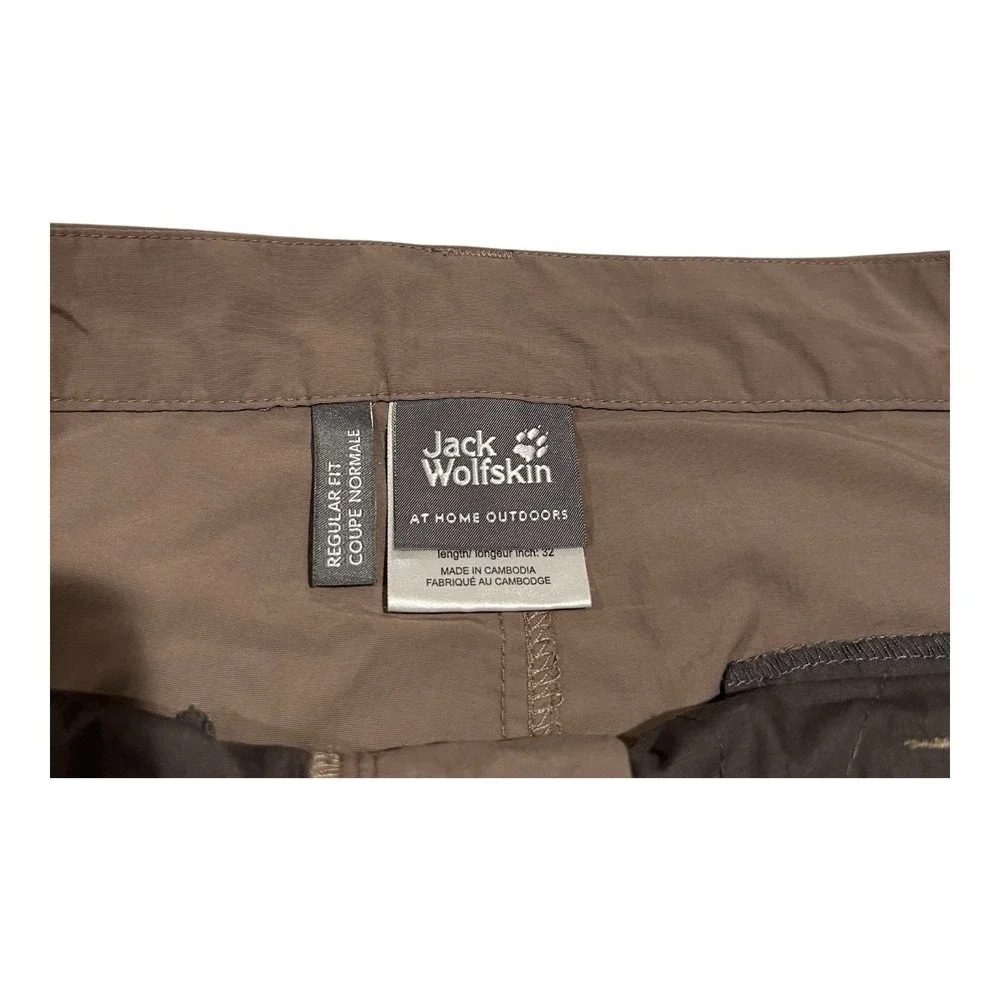 Jack Wolfskin Regular Fit Coupe Normale Pants Men's Size‎ Large Brown